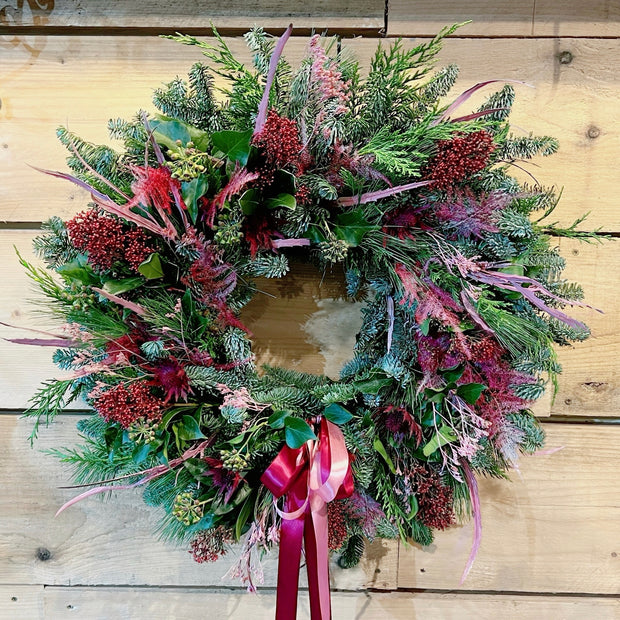 Burgundy & Rose Pink Wreath