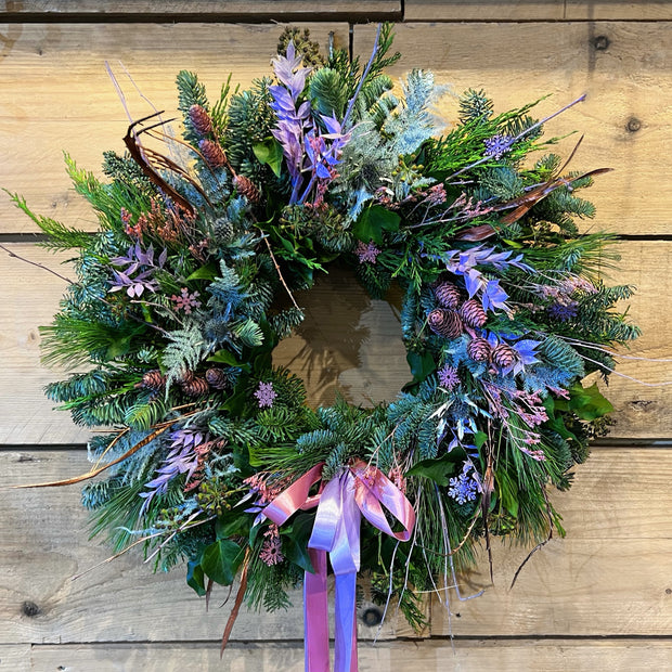 Frosted Pastel Snowflake Wreath