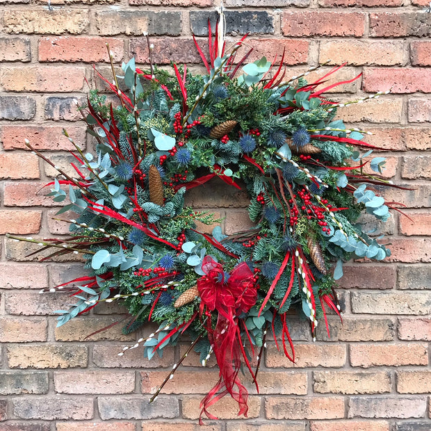 Red and Blue Elegance Wreath