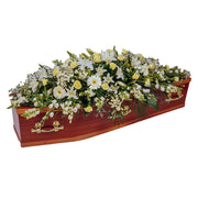 Mixed White Casket Spray