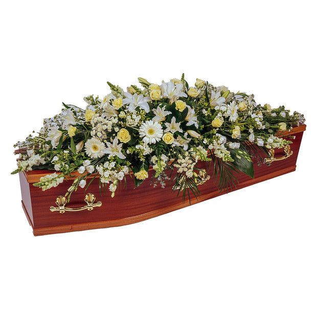 Mixed White Casket Spray